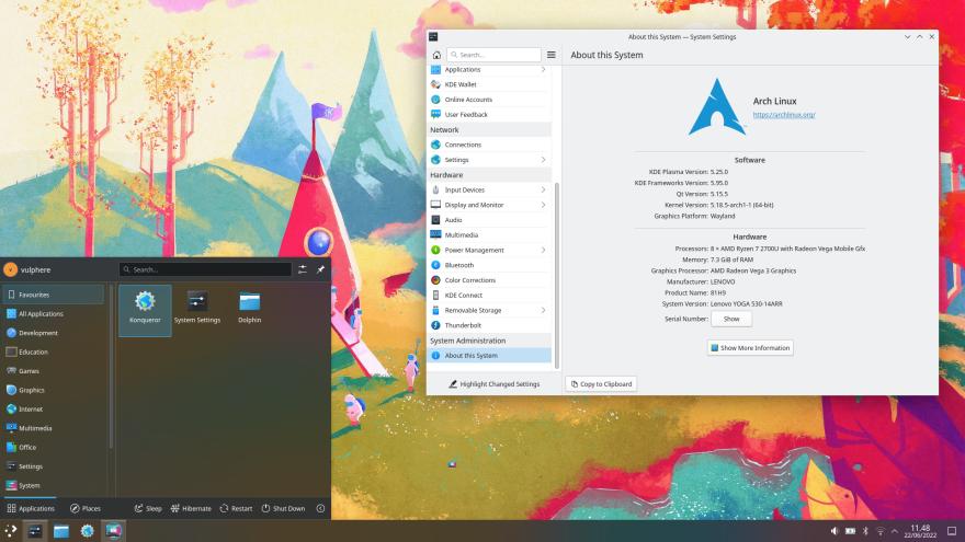 Arch Linux 登岸 KDE Plasma