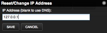 Zenoss change IP dialog