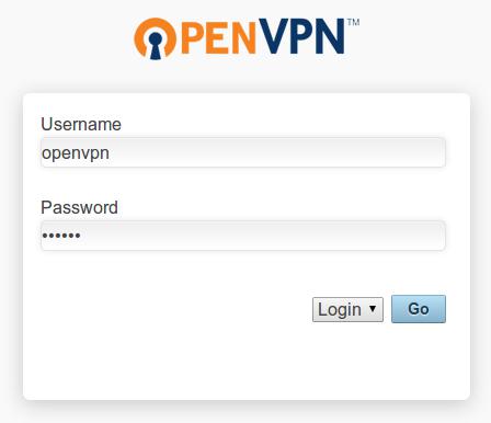 OpenVPN client login