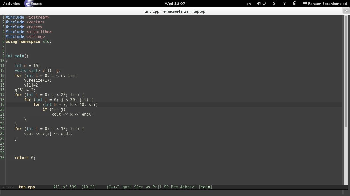 zenburn 主题,启用 hl-line(深灰色)