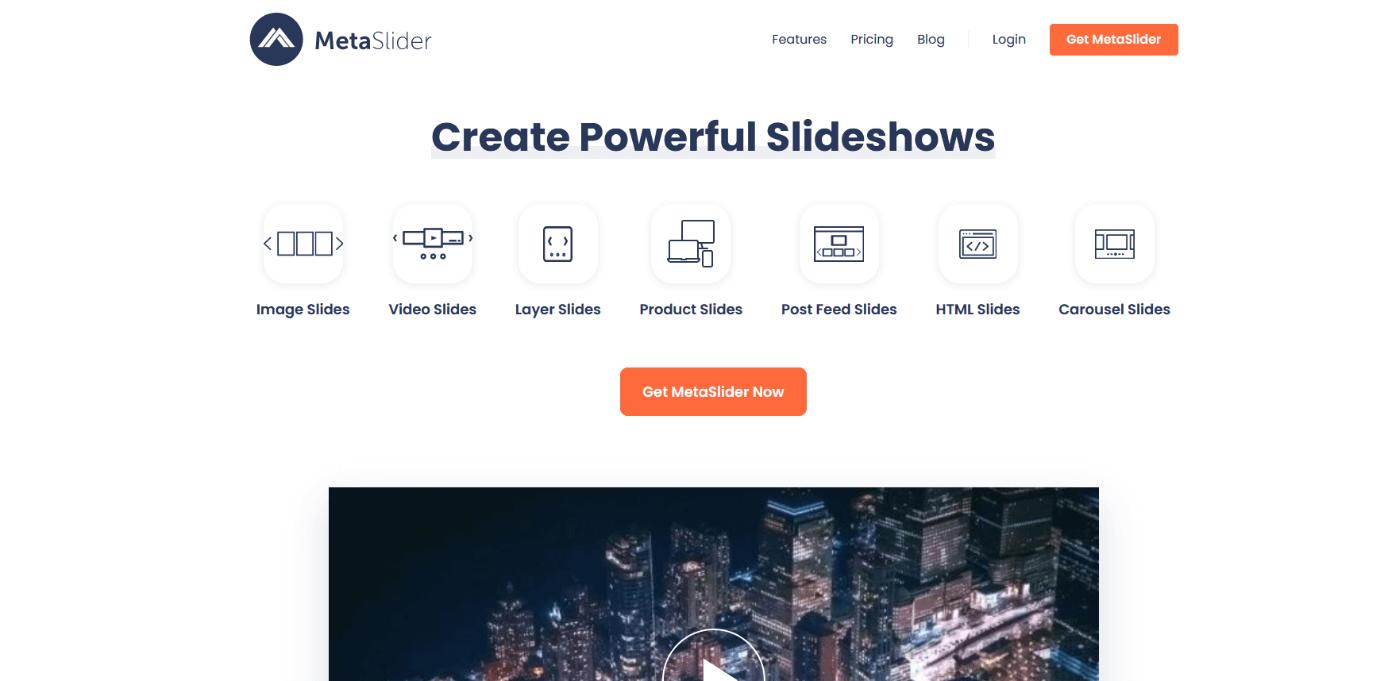 MetaSlider website