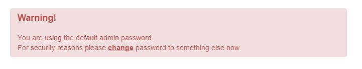 Warning shown in RainLoop after installation