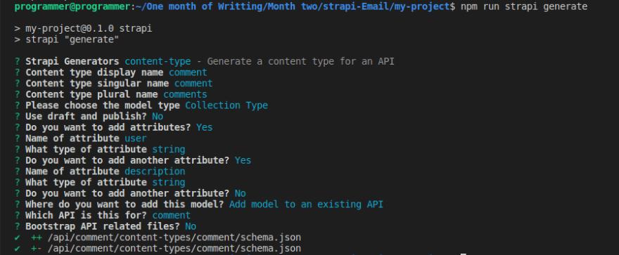 Creating Comment Content-type