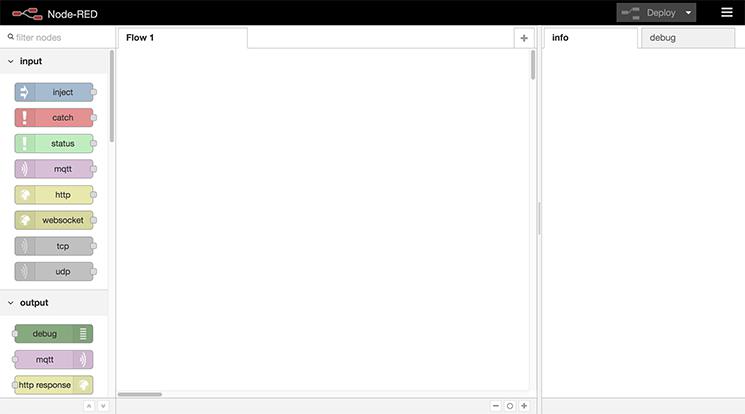 Node-RED的主编辑界面