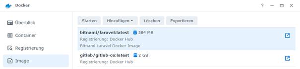 Synology 上的 Docker:选择镜像