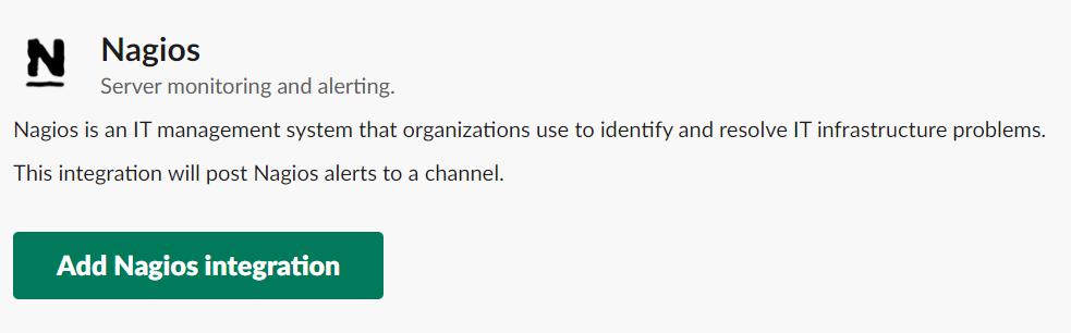 Slack - Add Nagios Integration