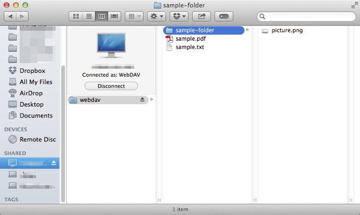 WebDAV Mac Step 6