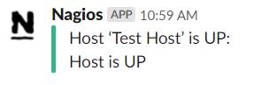 Slack - Nagios Test Message