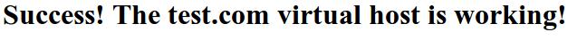 Apache test.com result