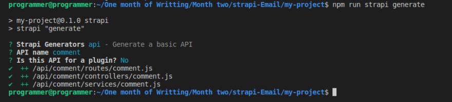 Creating Comment API