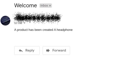 Confirming Email sent
