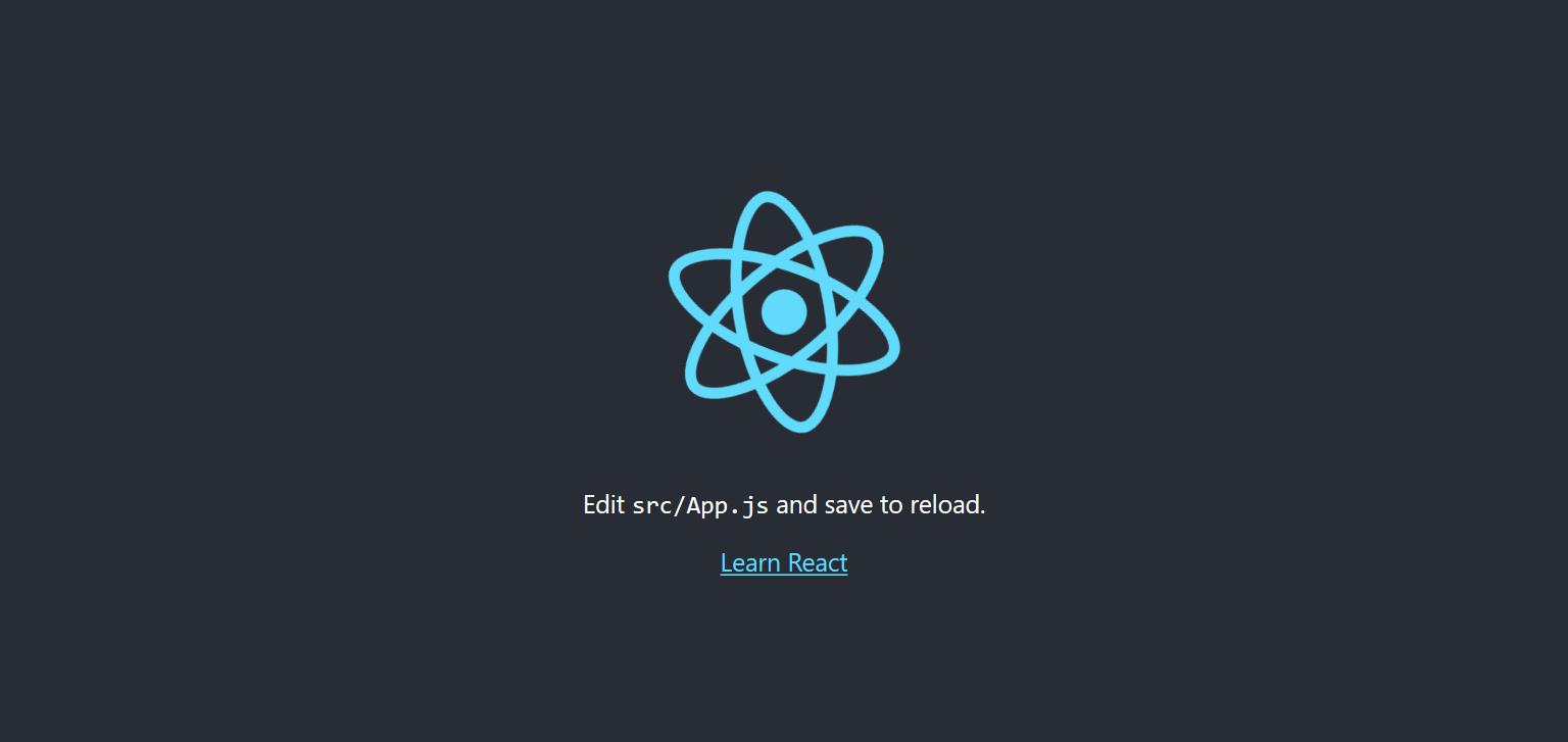 带有 React 徽标的 React 起始模板