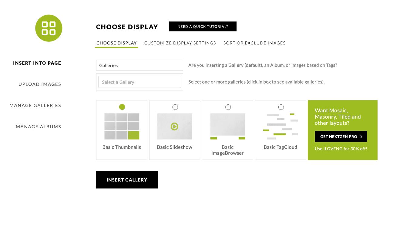 Design selection in NextGEN Gallery Design selection in NextGEN Gallery