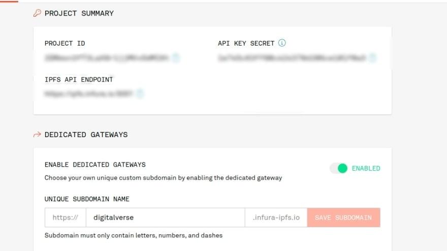 image showing the project summary.