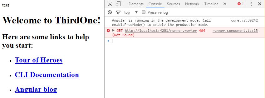 older Chrome version - different error