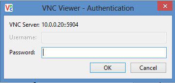 VNC password prompt