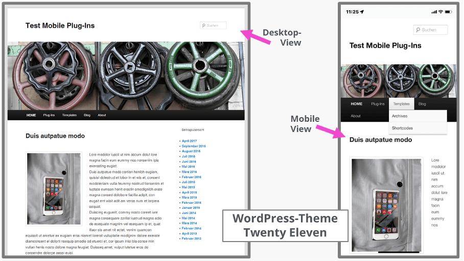 Screenshots of WordPress theme Twenty Eleven on desktop and mobile Screenshots of WordPress theme Twenty Eleven on desktop and mobile