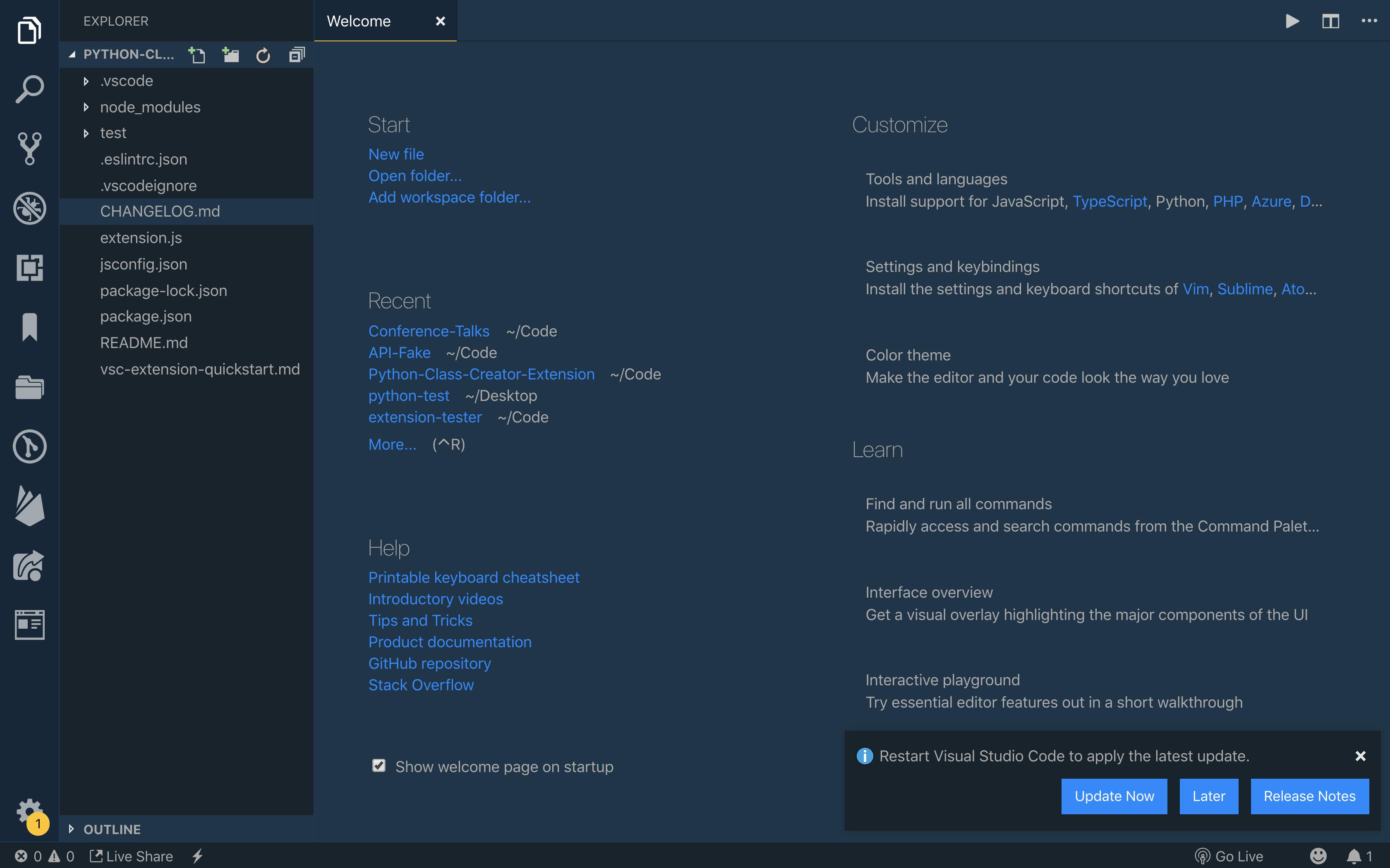Viewing the created files