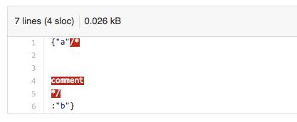 GitHub 语法错误高亮截图