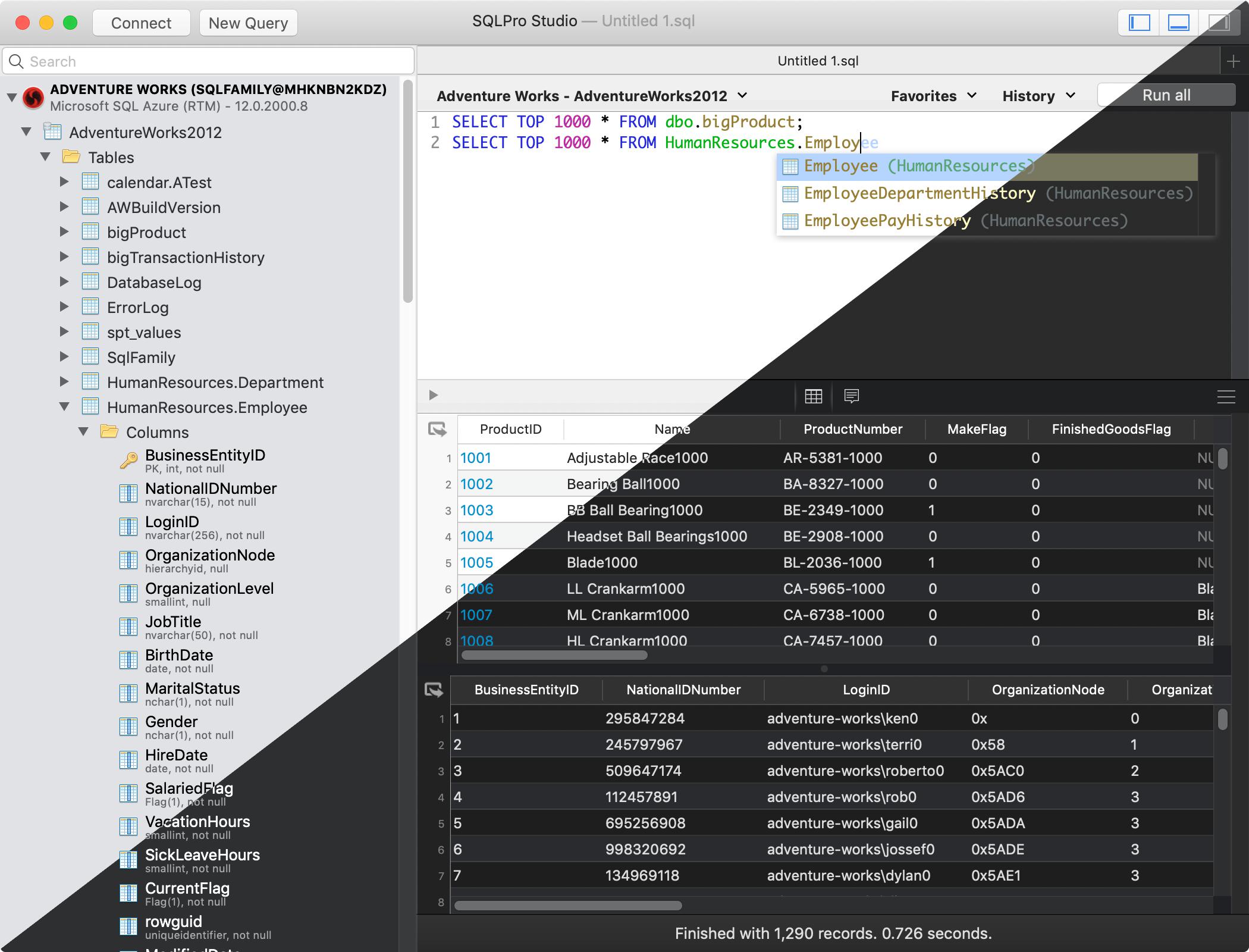SQLPro Studio Screenshot