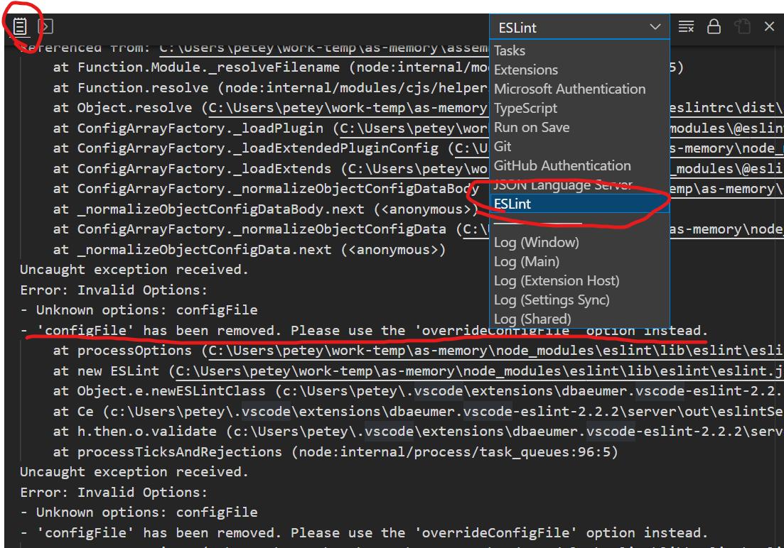 ESLint Ignoring All Files Troubleshooting ignorePatterns - Extension ’eslint’ is configured as formatter but it cannot format