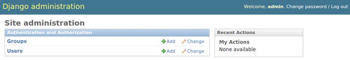 Django admin interface