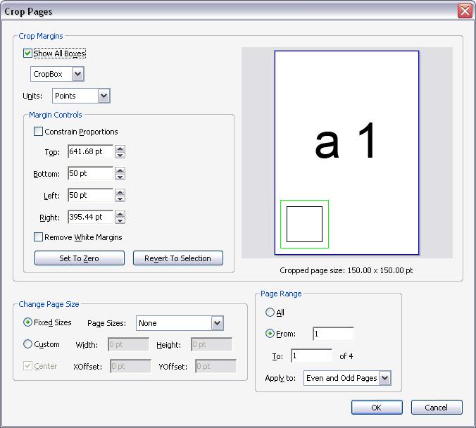 crop pages screenshot
