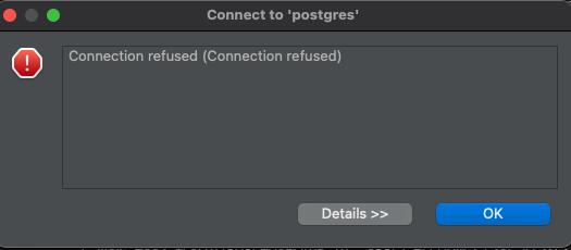 connection refused DBeaver