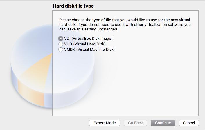 Select Hard Disk Type Window