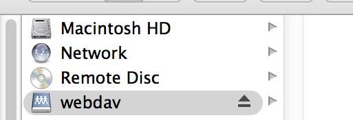 WebDAV Mac Step 4
