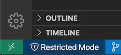 'Restricted mode' status bar entry