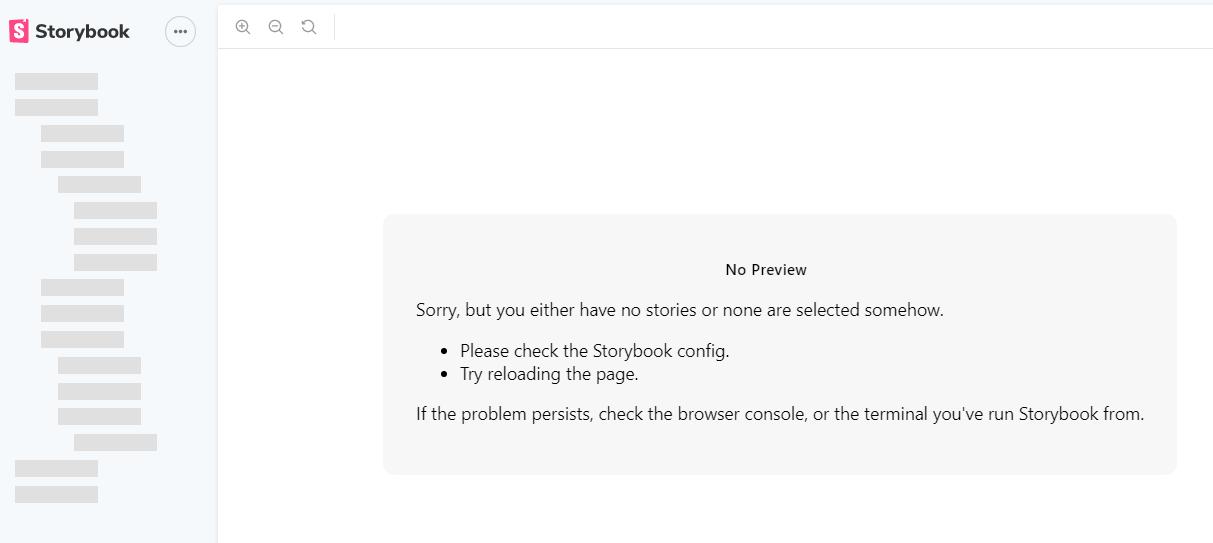 storybookpage with no stories