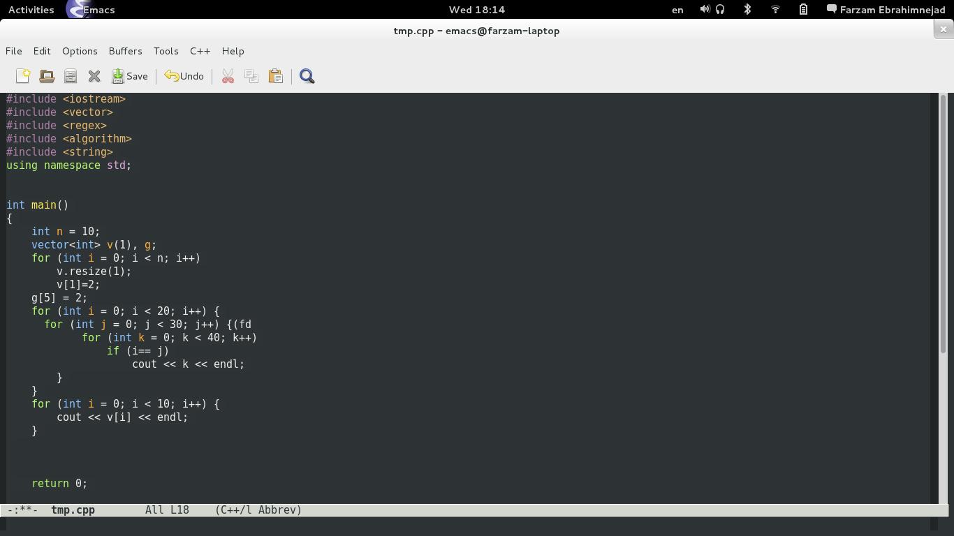 vanilla emacs with tango-dark 主题