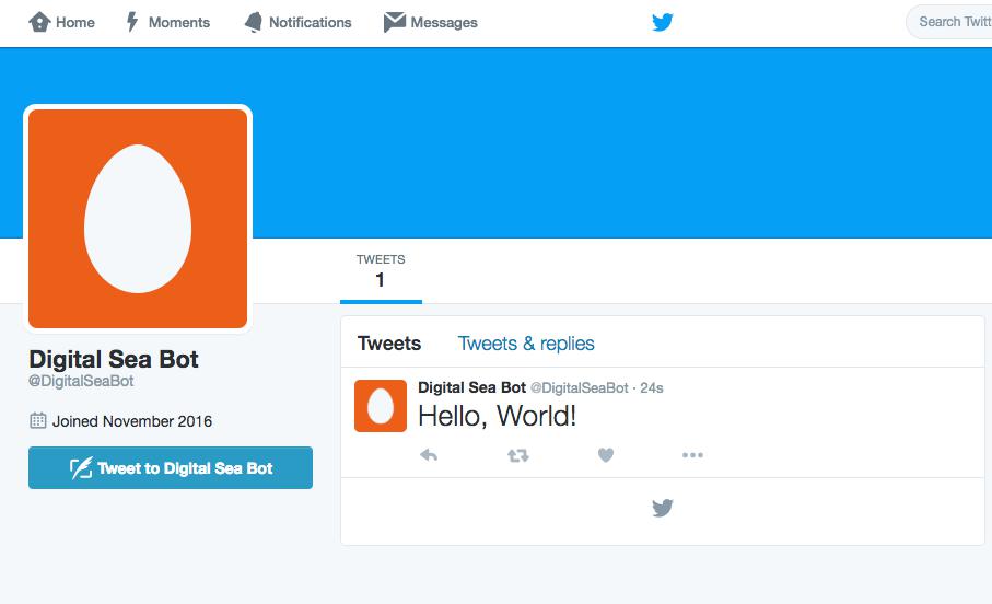 Twitter status updated