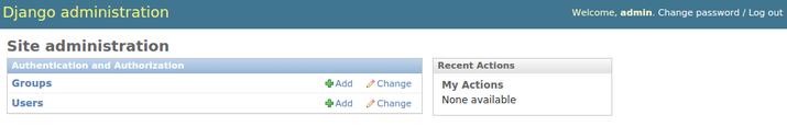 Django admin interface