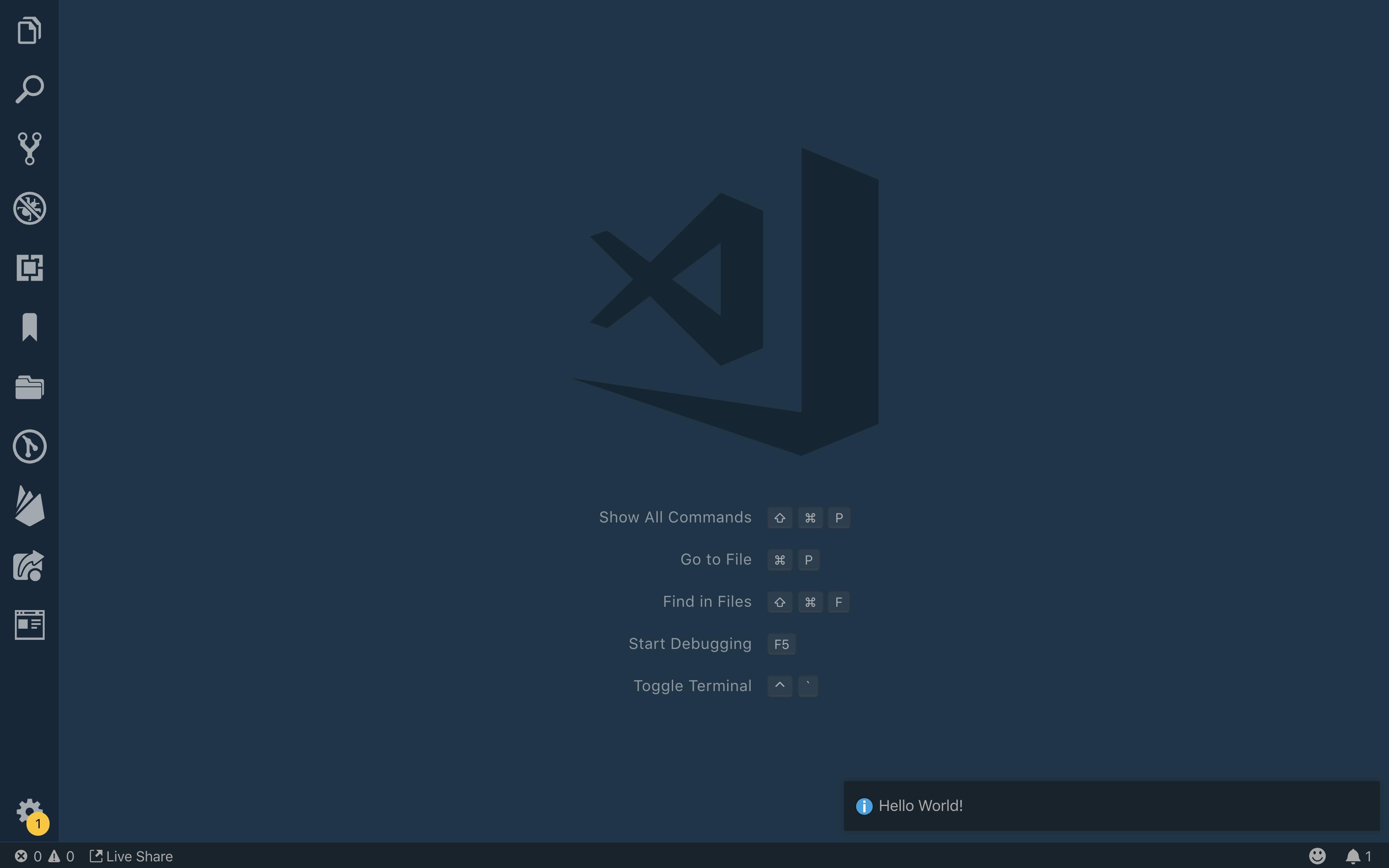 New command started successfully