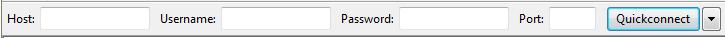 来自 FileZilla 的快速连接栏