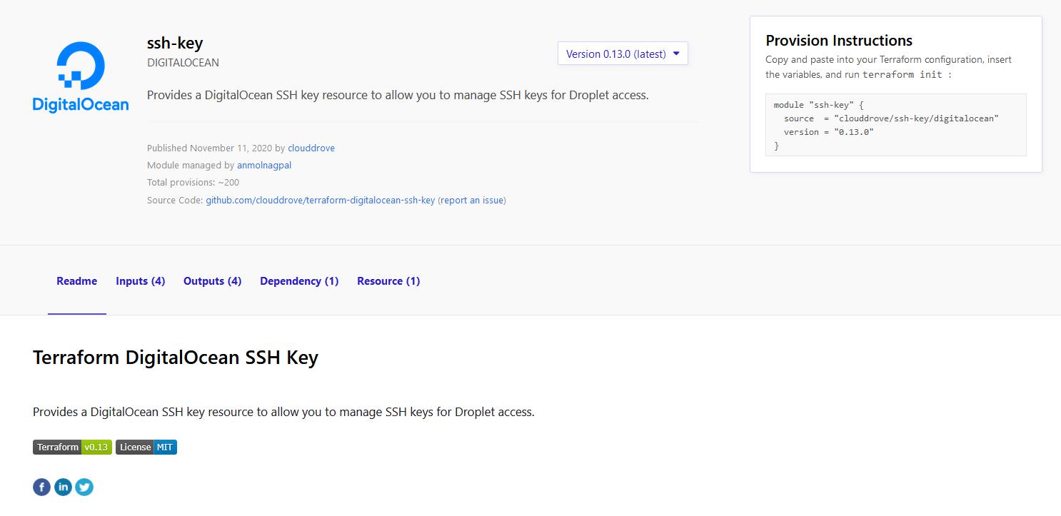 Terraform Registry - SSH key Module