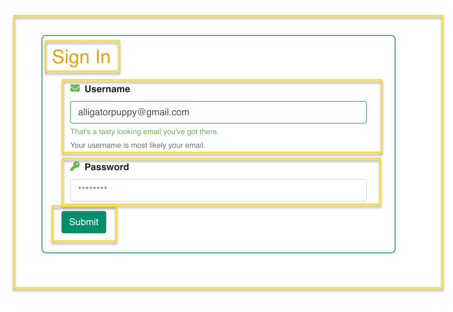 Highlighted Dumb Components