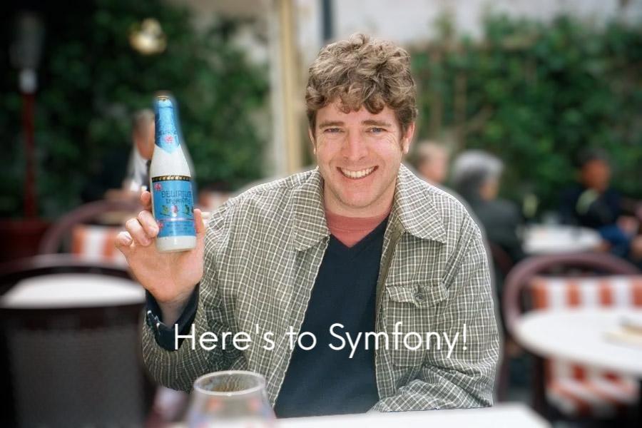 Reuben Walker toasting Symfony