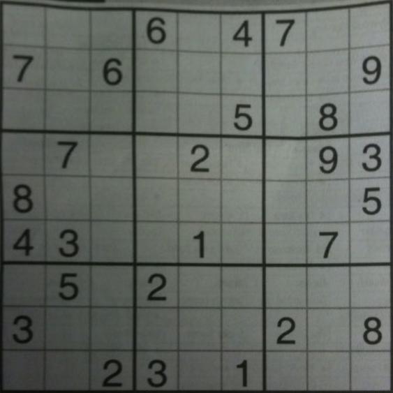 The sudoku grid I'm working with