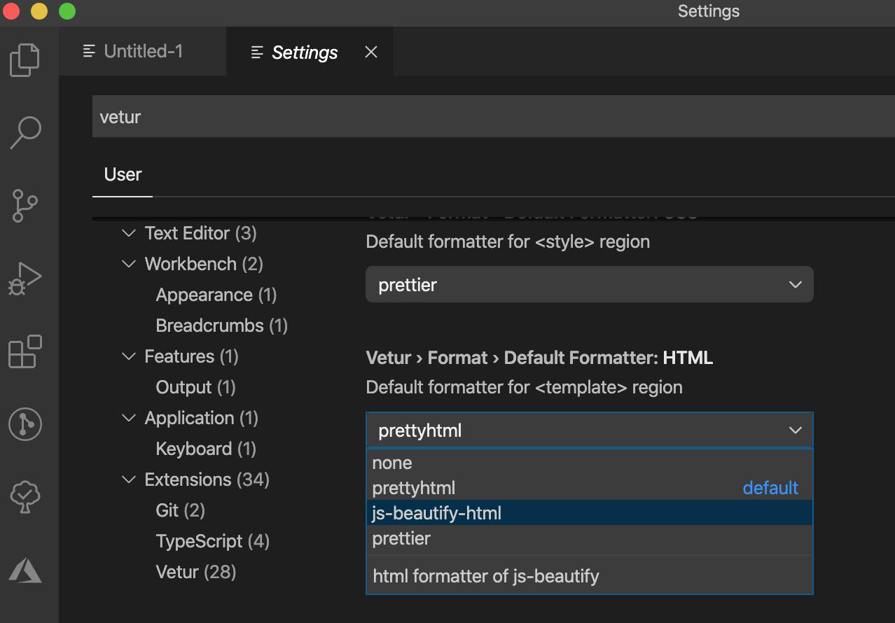 screenshot of <code>js-beautify-html</code>