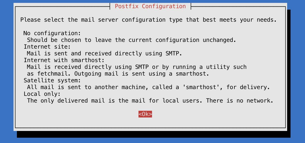 Initial Config Screen