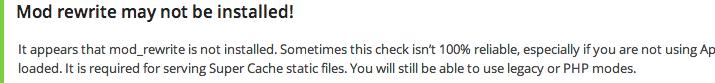 Mod Rewrite Warning