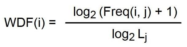 Formula for determining the Within Document Frequency Formula for determining the Within Document Frequency