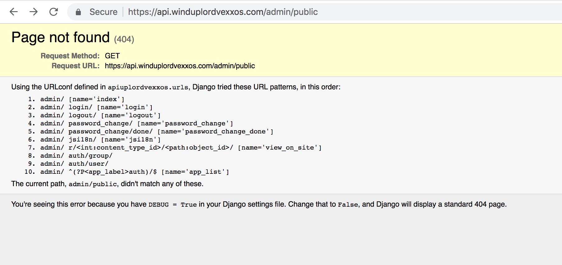 Django 404 Page Not Found