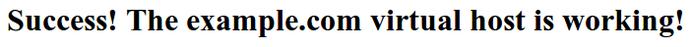 Apache example.com result