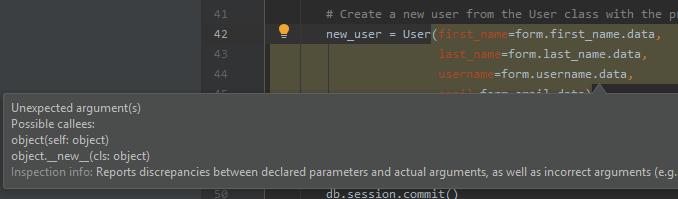 warning in PyCharm