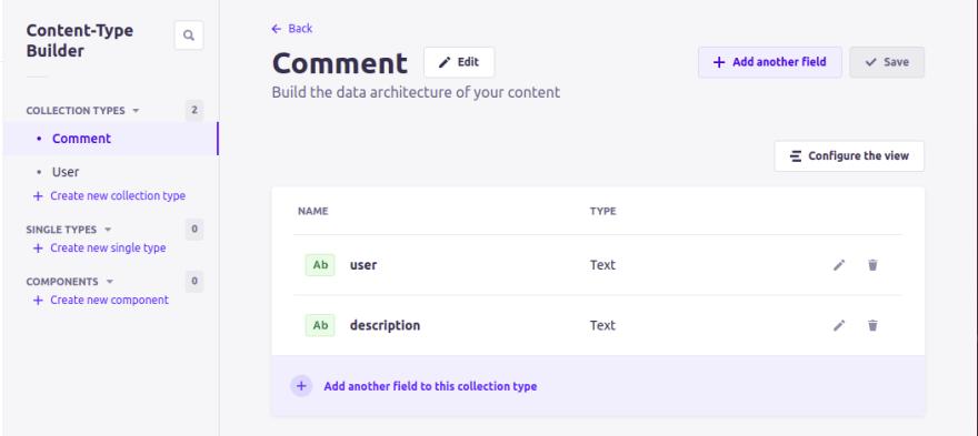 Viewing Comment collection