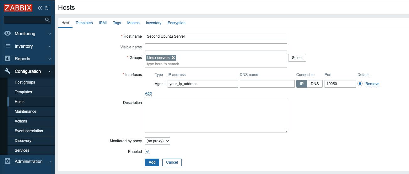 Creating a host